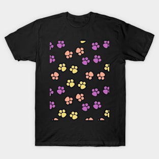 cat paw pattern T-Shirt